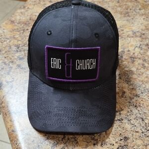 Eric Church Black Camo Hat With Interchangeable Velcro